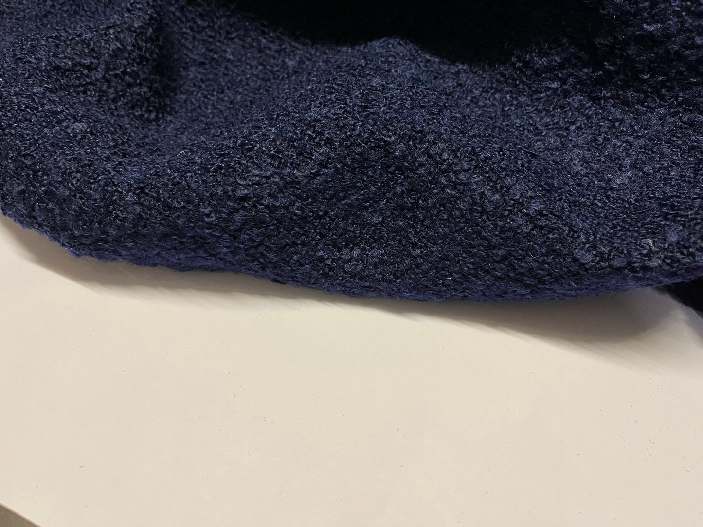 NEW High Class Navy Wool Boucle Fabric