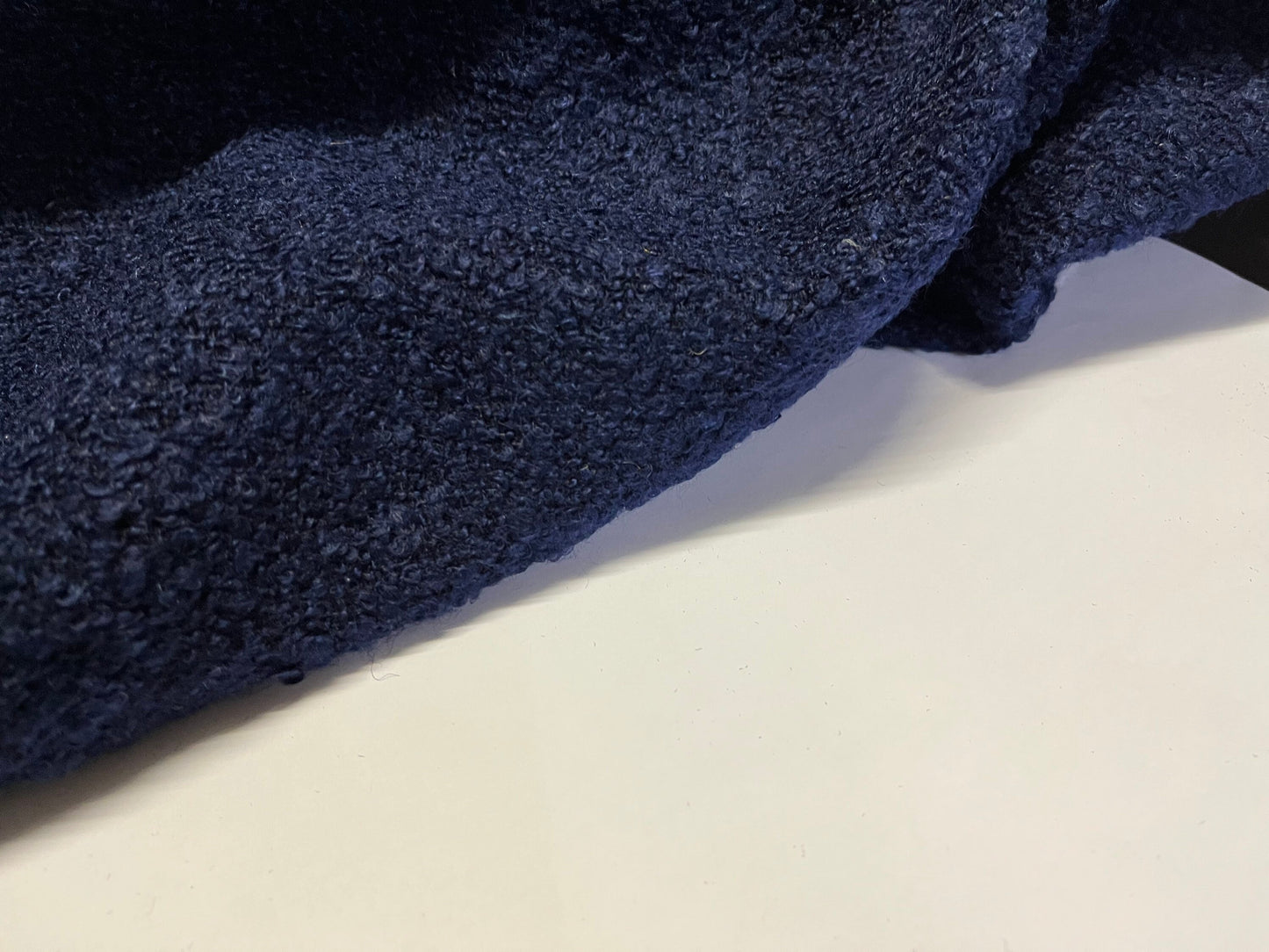 NEW High Class Navy Wool Boucle Fabric