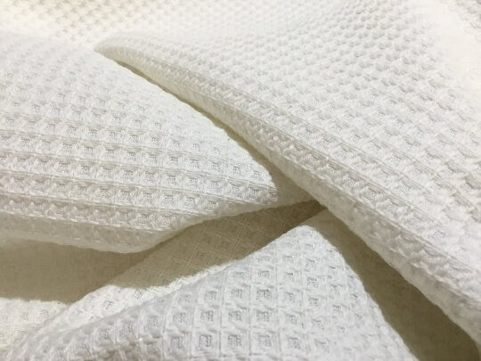 NEW High Class White Wool Boucle Jacquard Fabric