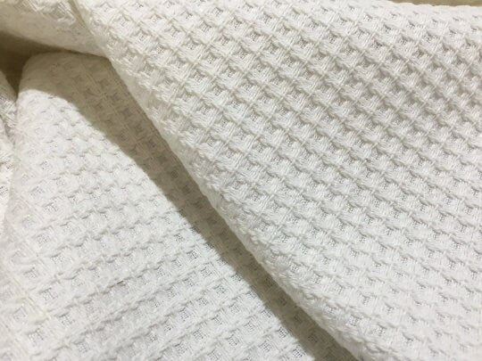 NEW High Class White Wool Boucle Jacquard Fabric