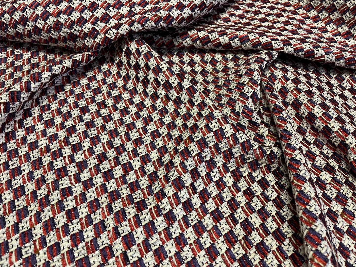 NEW High Class Shiny Wool Tweed Boucle Fabric