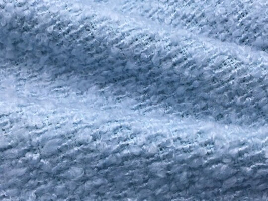 NEW High Class Light Blue Boucle Fabric