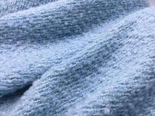 NEW High Class Light Blue Boucle Fabric