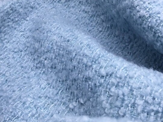 NEW High Class Light Blue Boucle Fabric