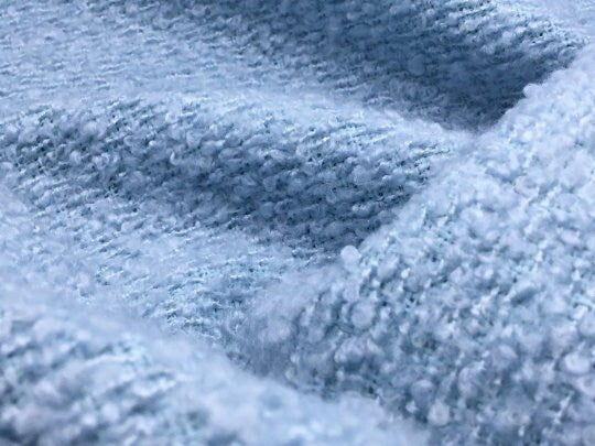 NEW High Class Light Blue Boucle Fabric