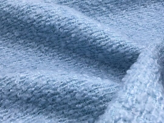 NEW High Class Light Blue Boucle Fabric