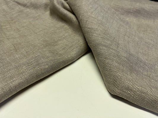 NEW High Class Herringbone 100% Linen Fabric