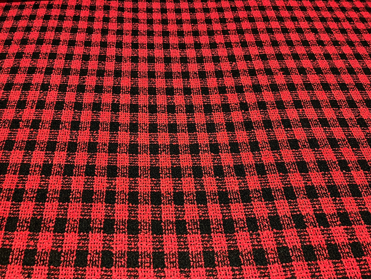 NEW High Class Red Black Boucle Fabric