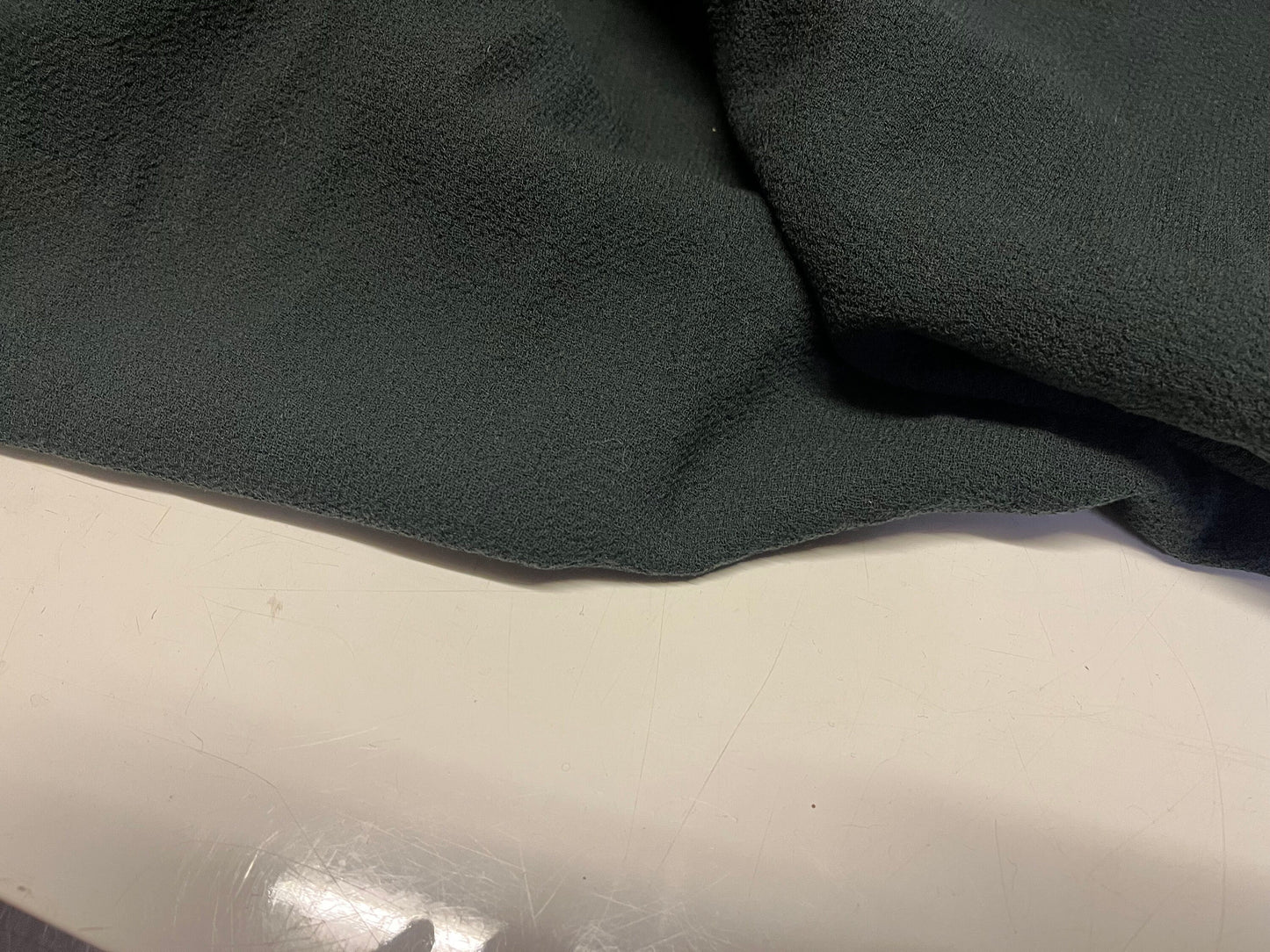 NEW High Class Italian Dark Green Pure Wool Double Crepe Fabric Made In Italy