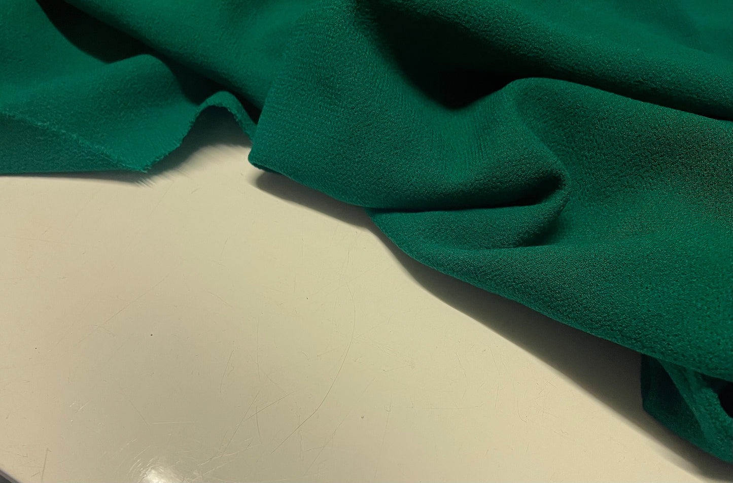 NEW High Class Italian Green Pure Wool Double Crepe Fabric Made In Italy