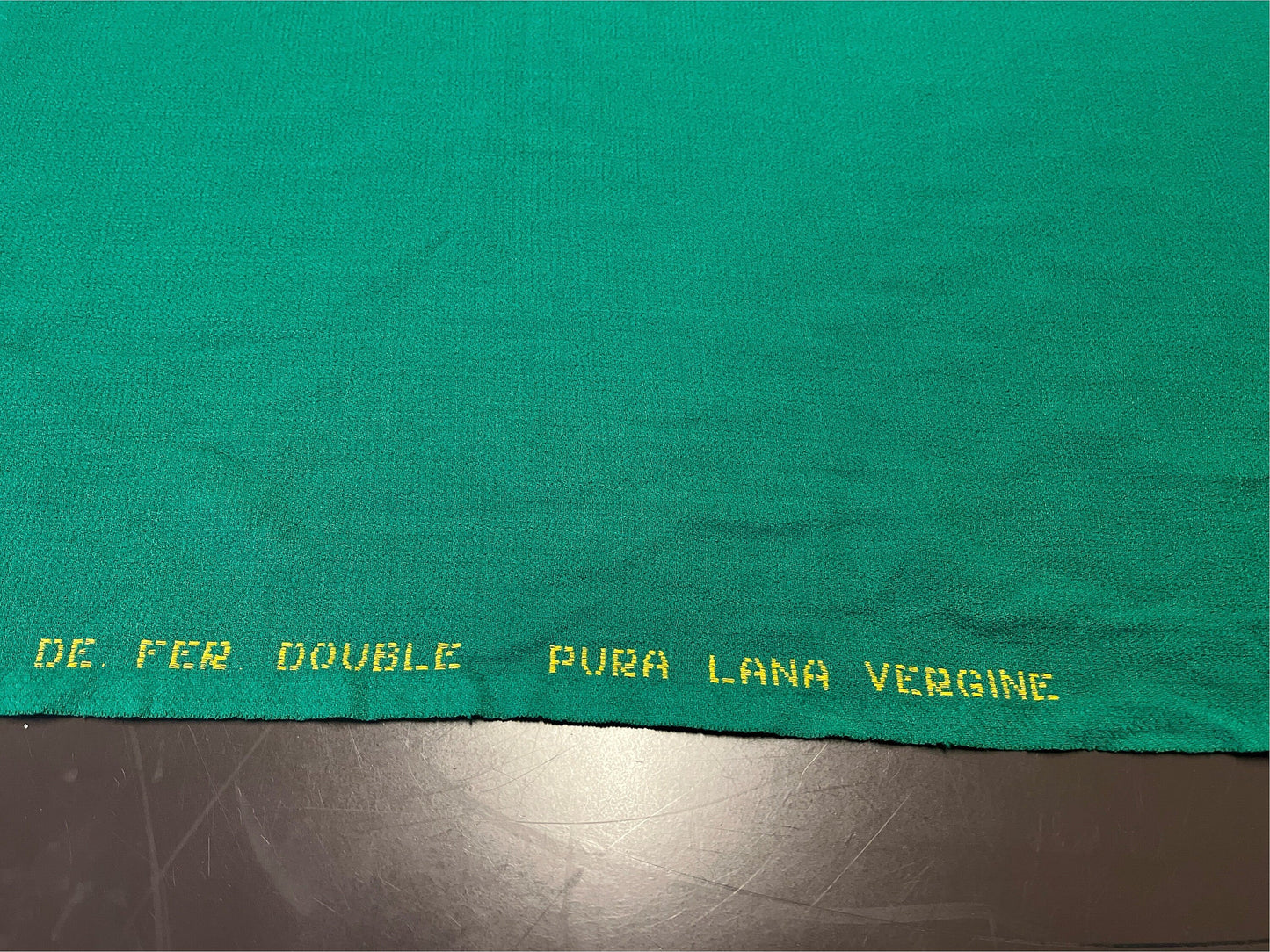 NEW High Class Italian Green Pure Wool Double Crepe Fabric Made In Italy