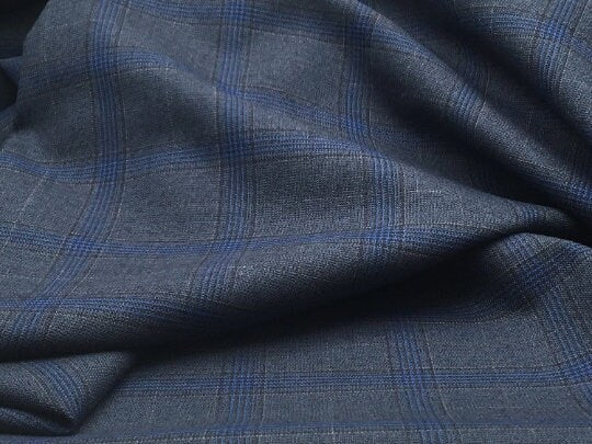 NEW High Class Wool Suiting Made In England Check Fabric By Joseph H. Clissold