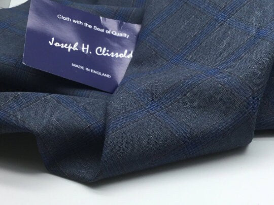 NEW High Class Wool Suiting Made In England Check Fabric By Joseph H. Clissold