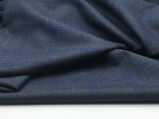 NEW High Class Wool Suiting Made In England Check Fabric By Joseph H. Clissold