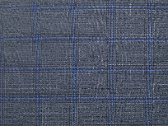 NEW High Class Wool Suiting Made In England Check Fabric By Joseph H. Clissold