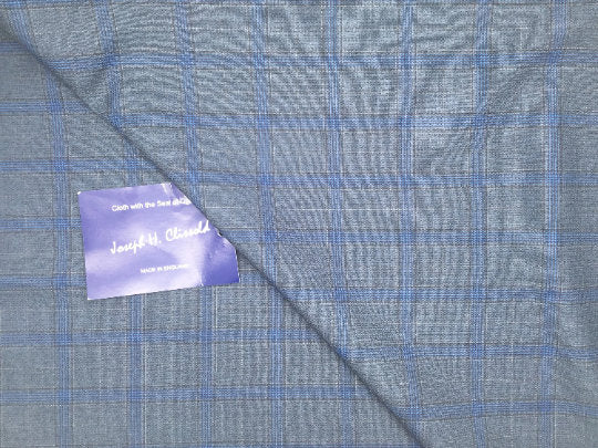 NEW High Class Wool Suiting Made In England Check Fabric By Joseph H. Clissold