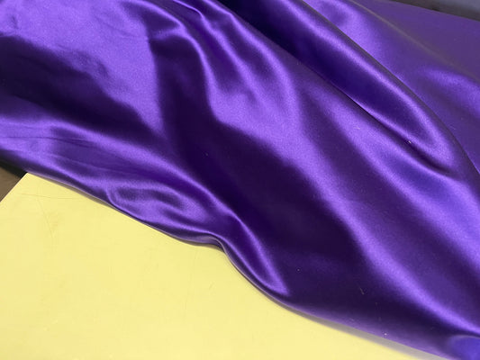 NEW High Class Purple Silk Duchess Satin Fabric