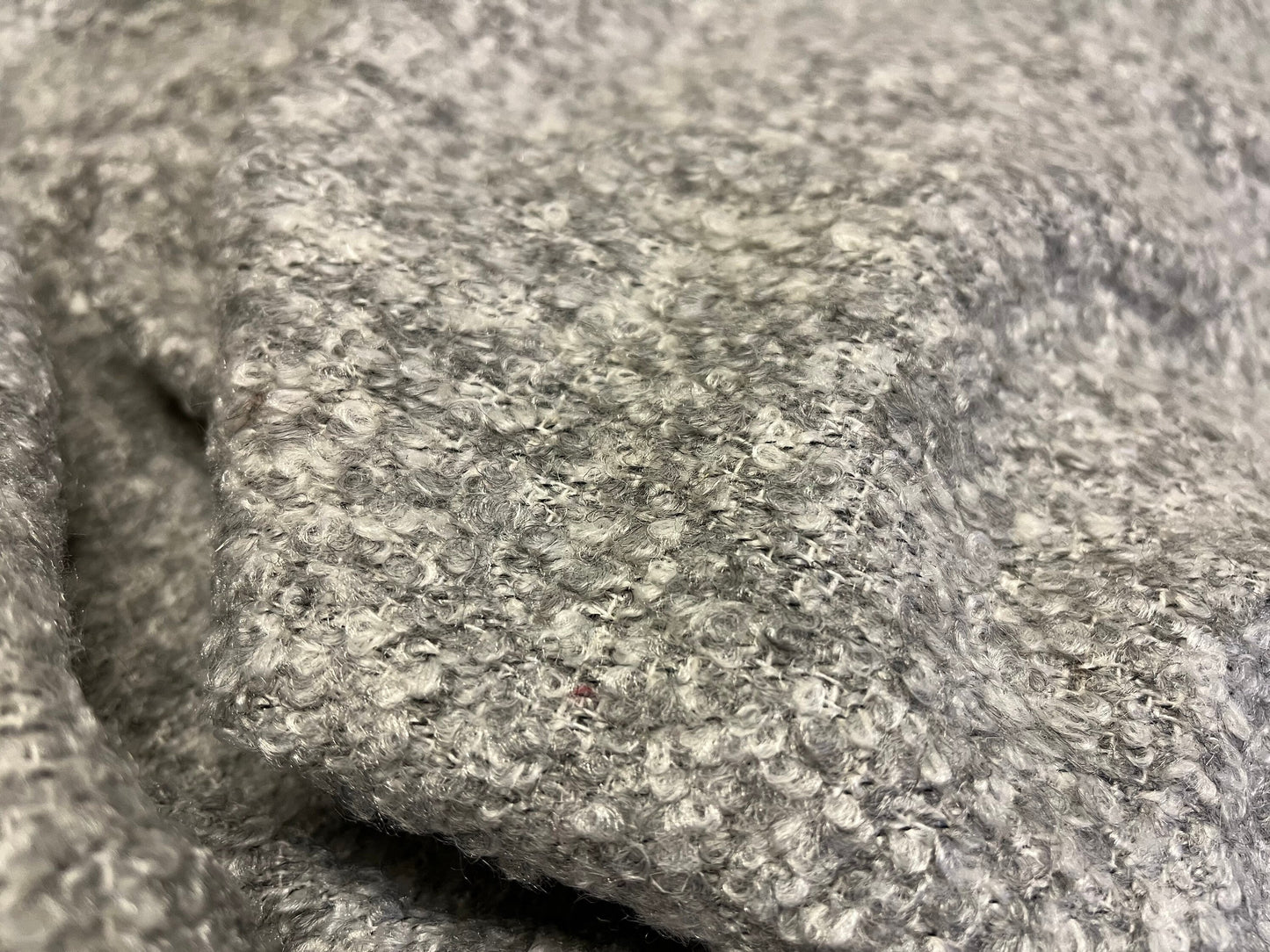 NEW High Class Grey Boucle Fabric