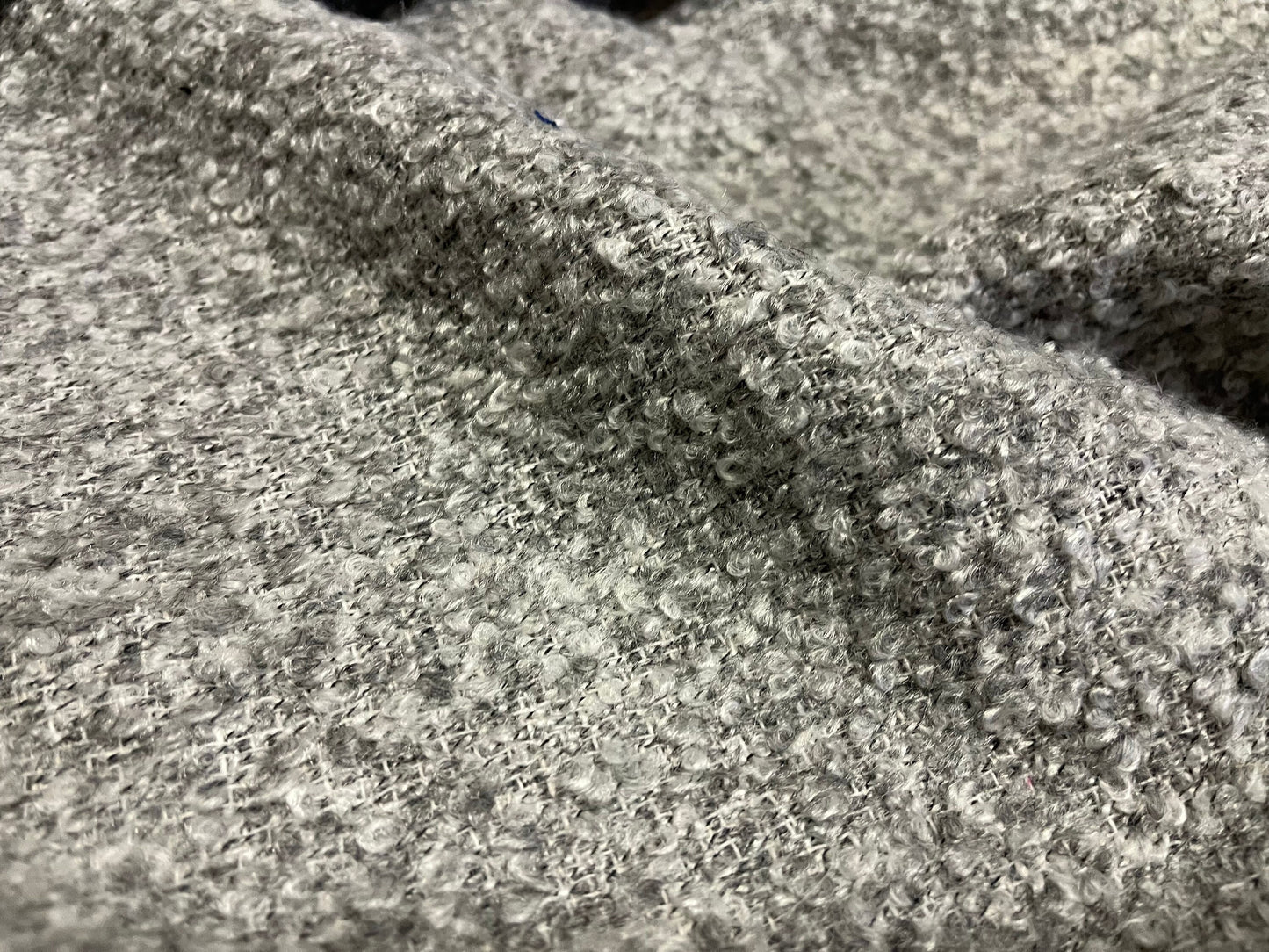 NEW High Class Grey Boucle Fabric