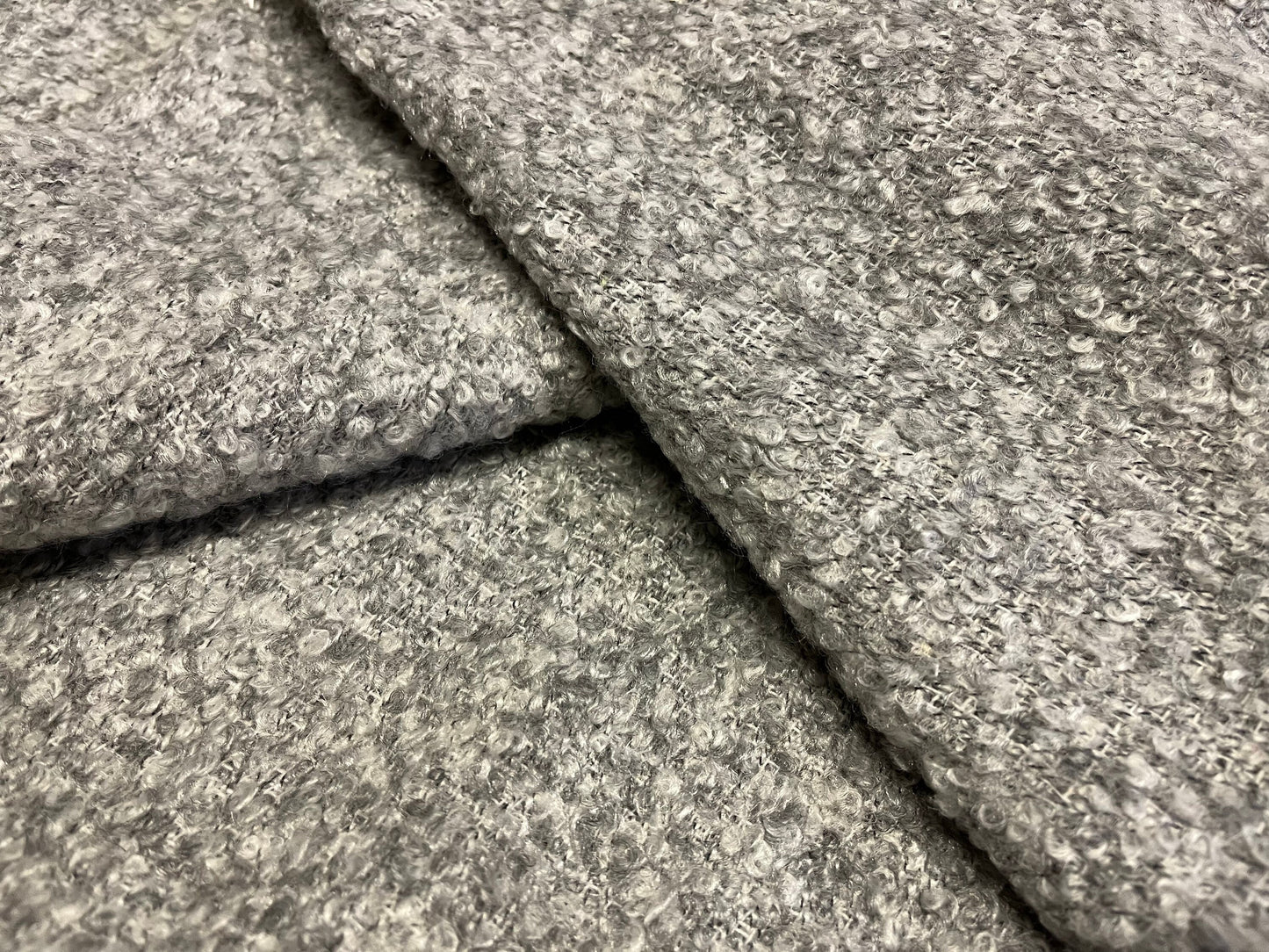 NEW High Class Grey Boucle Fabric