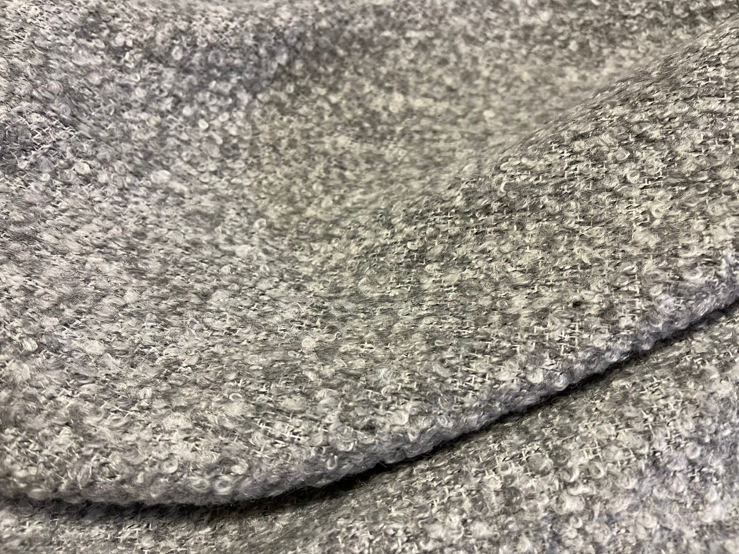 NEW High Class Grey Boucle Fabric