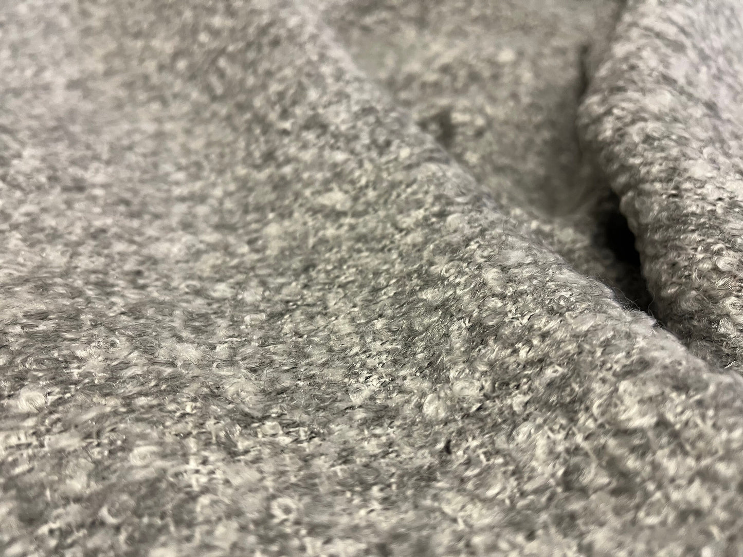 NEW High Class Grey Boucle Fabric