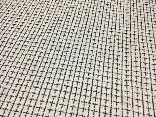 NEW High Class Black White Tweed Lurex Boucle Fabric