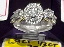 NEW 9CT White Gold, 1/3 Carrot Diamond Ring Ring Wedding Ring (Please See Description)