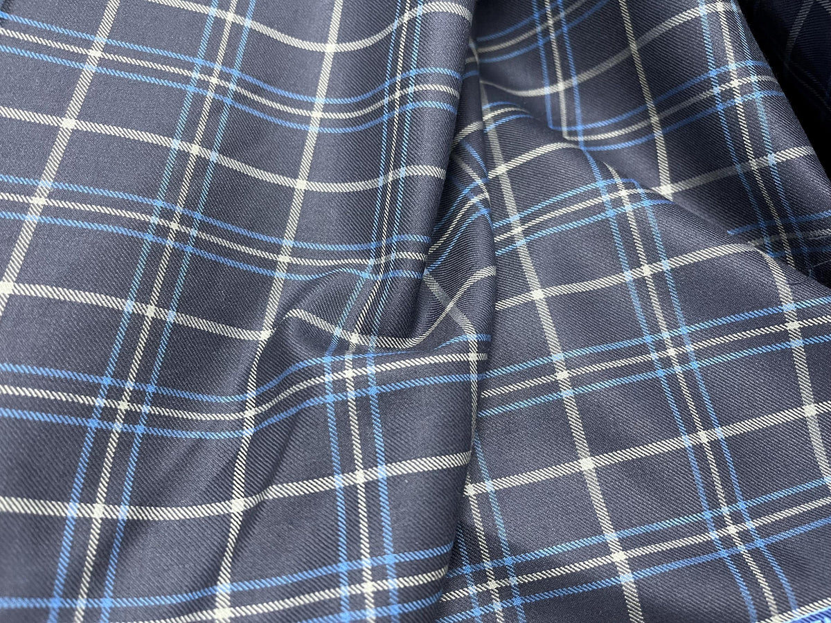 NEW High Class 100’S Wool Check Suiting Fabric (New Collection) (Please See Description)