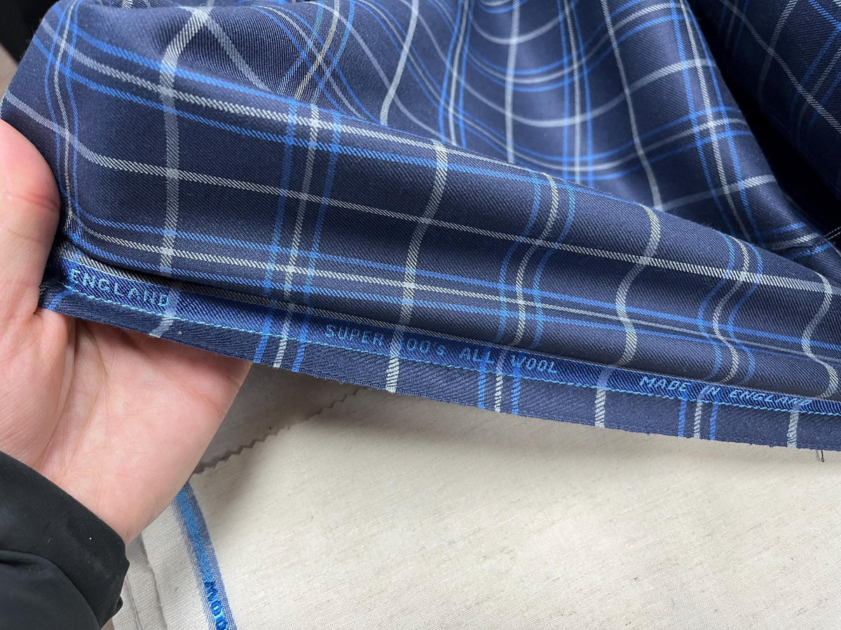 NEW High Class 100’S Wool Check Suiting Fabric (New Collection) (Please See Description)