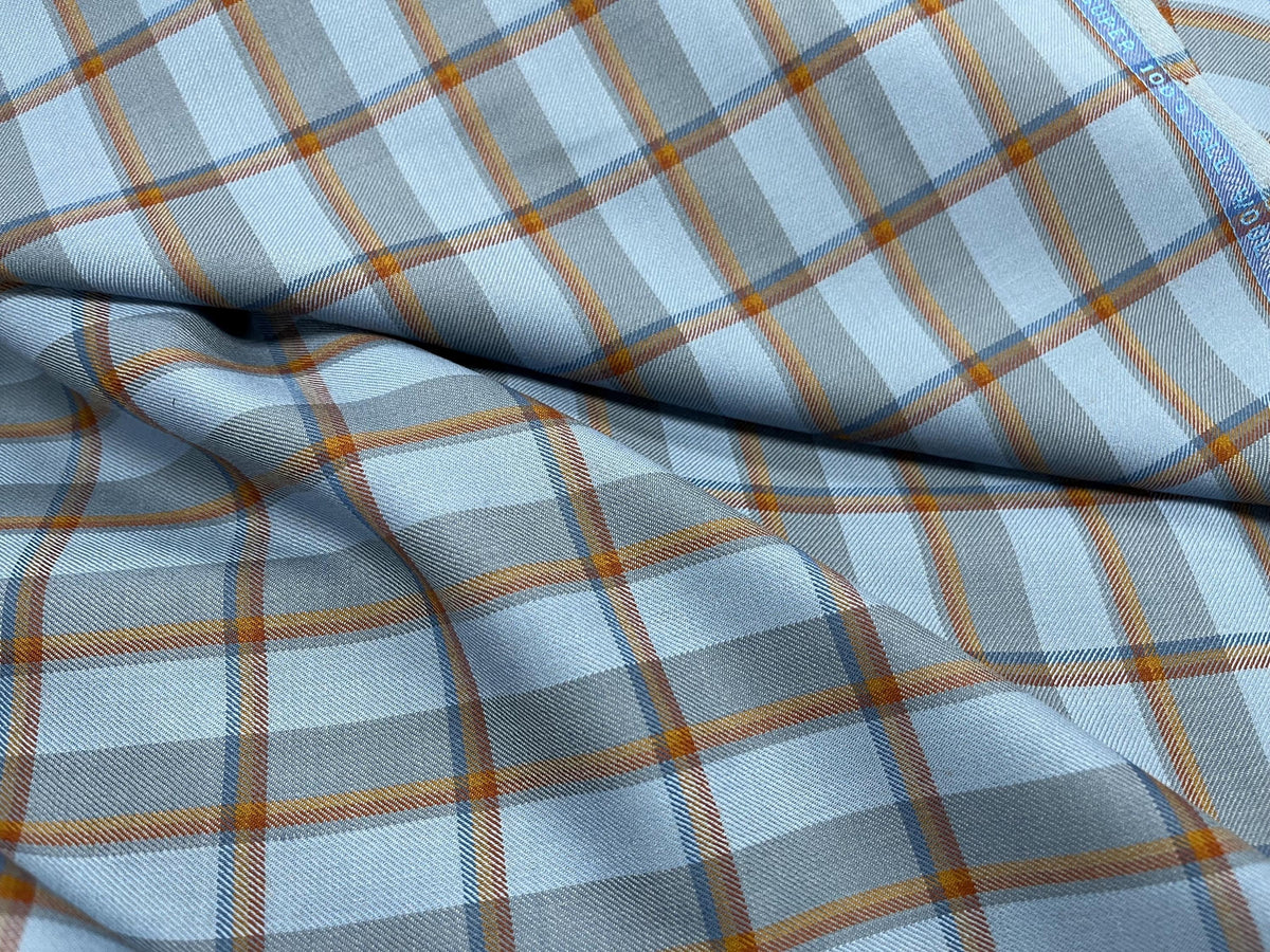 NEW High Class 100’S Wool Check Suiting Fabric (New Collection) (Please See Description)