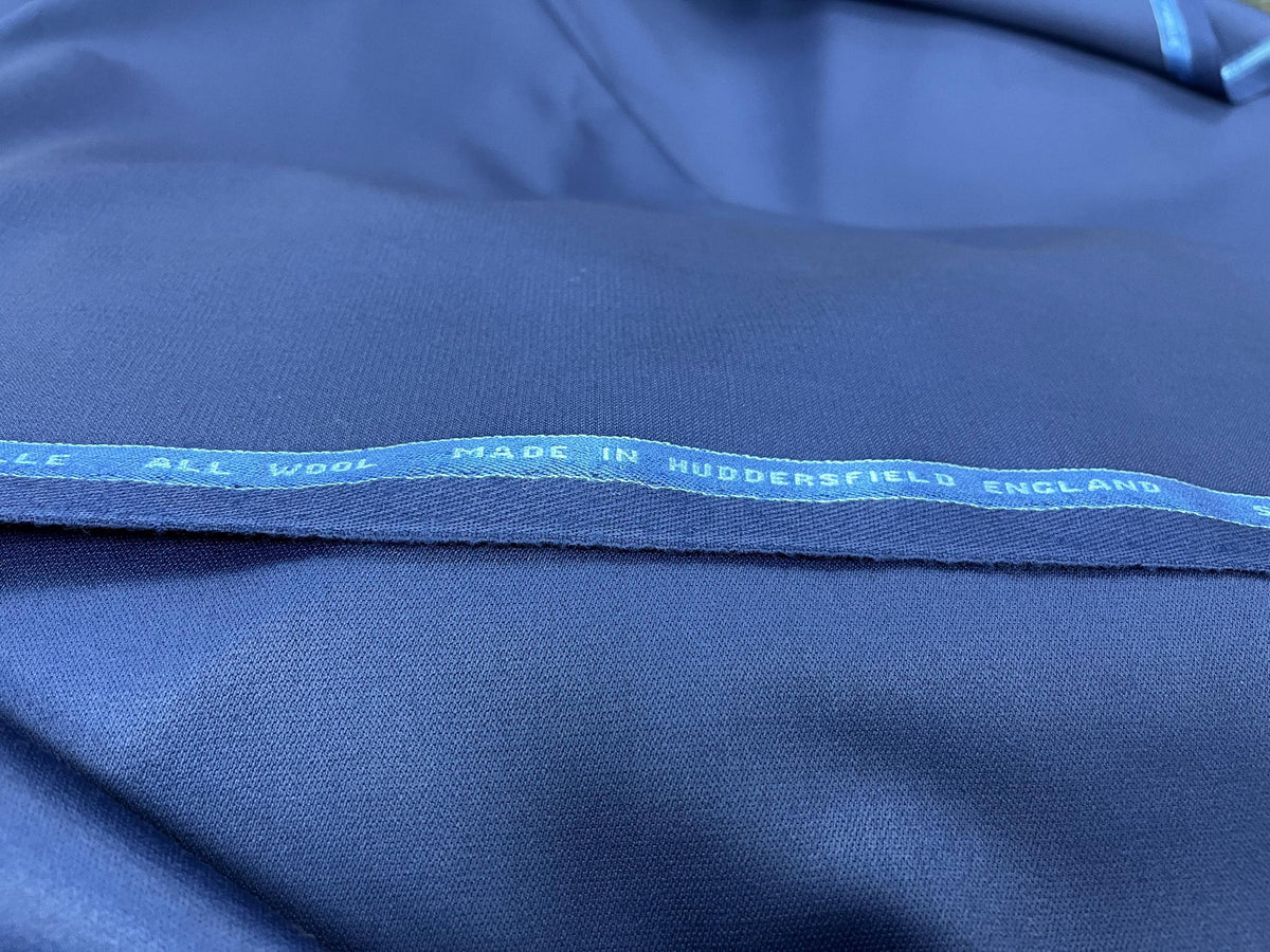 NEW High Class Navy Blue Superfine Faille All Wool Suiting Made In Huddlefield England Fabric (New Collection) (Please See Description)
