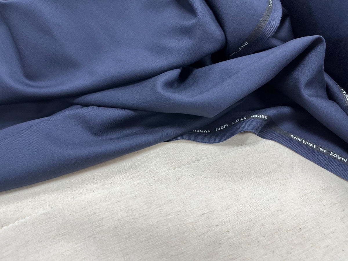 NEW High Class Navy Super 130’S Wool Tuxedo Suiting Fabric (New Collection) (Please See Description)