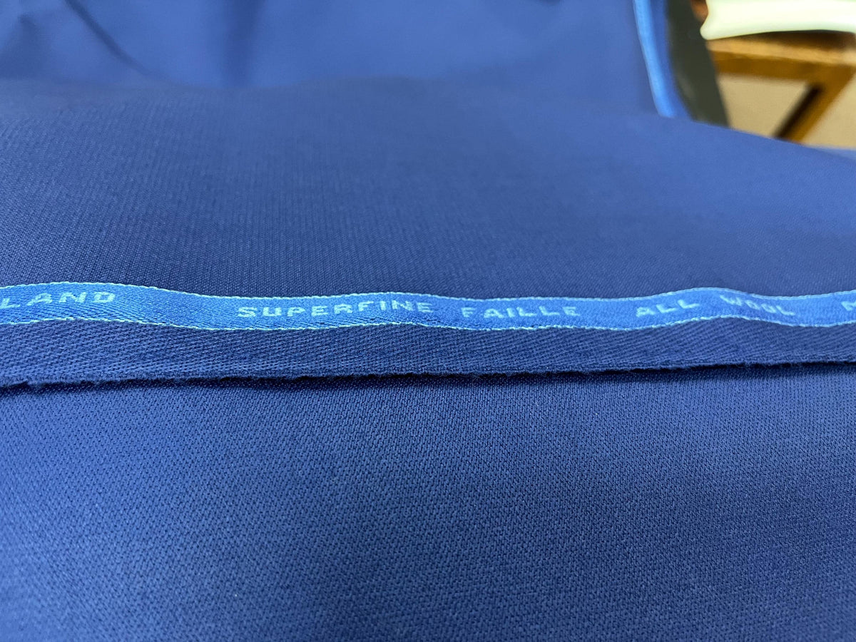 NEW High Class Navy Blue Superfine Faille All Wool Suiting Made In Huddlefield England Fabric (New Collection) (Please See Description)
