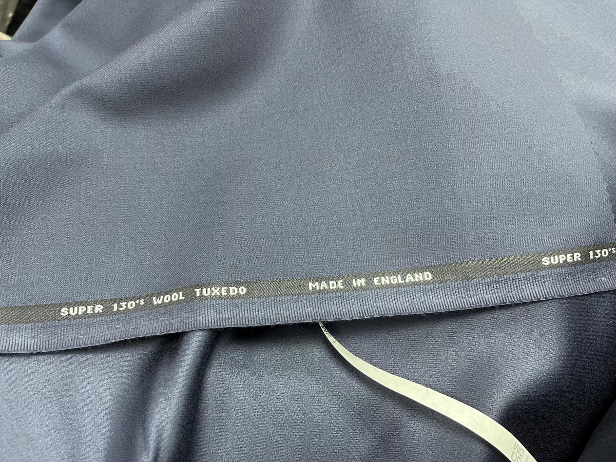 NEW High Class Navy Super 130’S Wool Tuxedo Suiting Fabric (New Collection) (Please See Description)