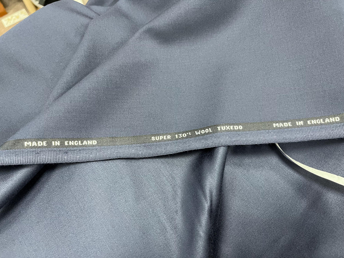 NEW High Class Navy Super 130’S Wool Tuxedo Suiting Fabric (New Collection) (Please See Description)