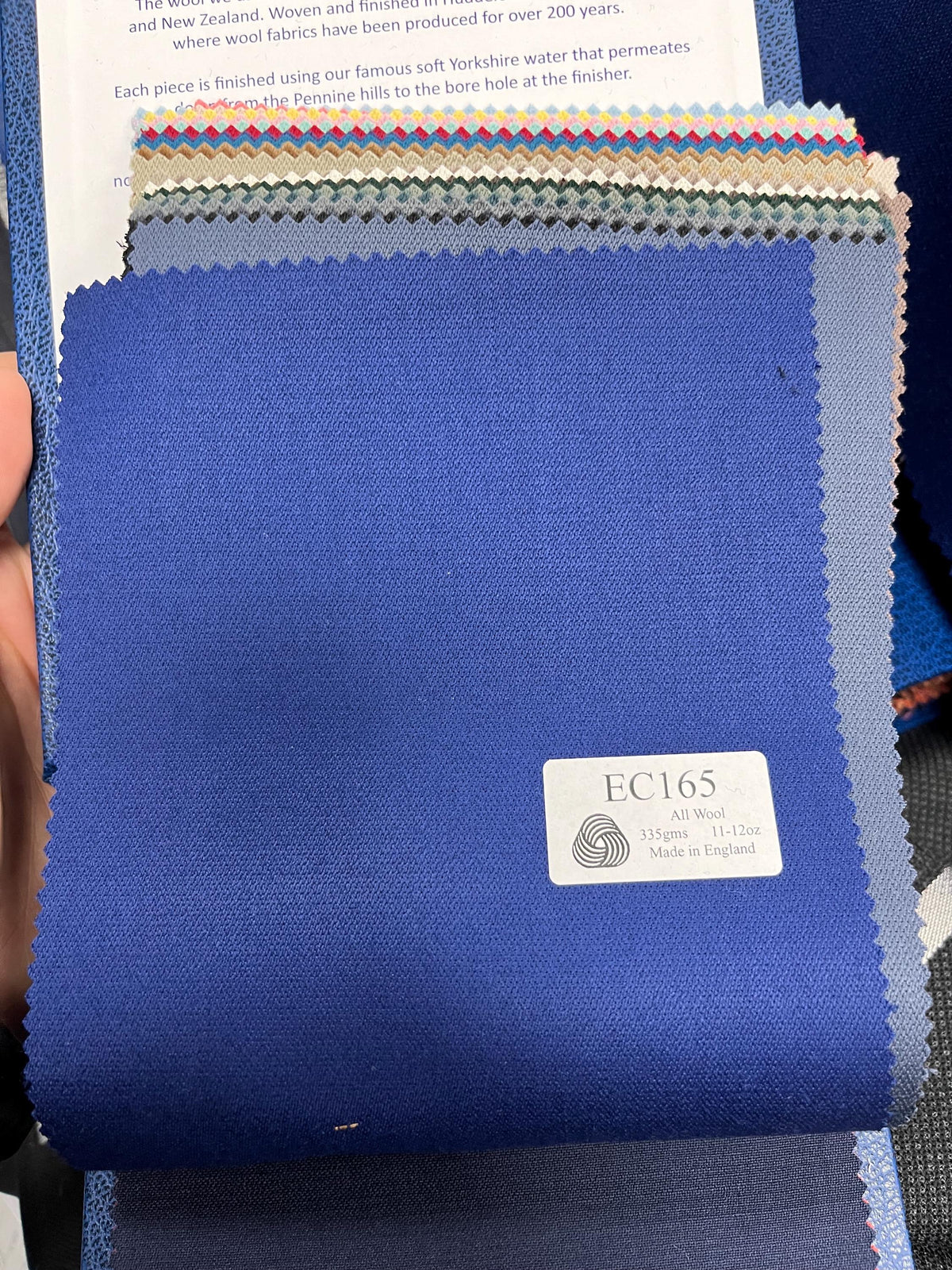NEW High Class Navy Blue Superfine Faille All Wool Suiting Made In Huddlefield England Fabric (New Collection) (Please See Description)