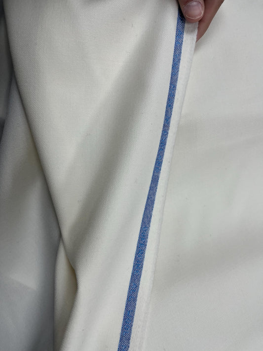 NEW High Class Ivory Cream Superfine All Wool Twill Suiting Fabric (New Collection) (Please See Description)