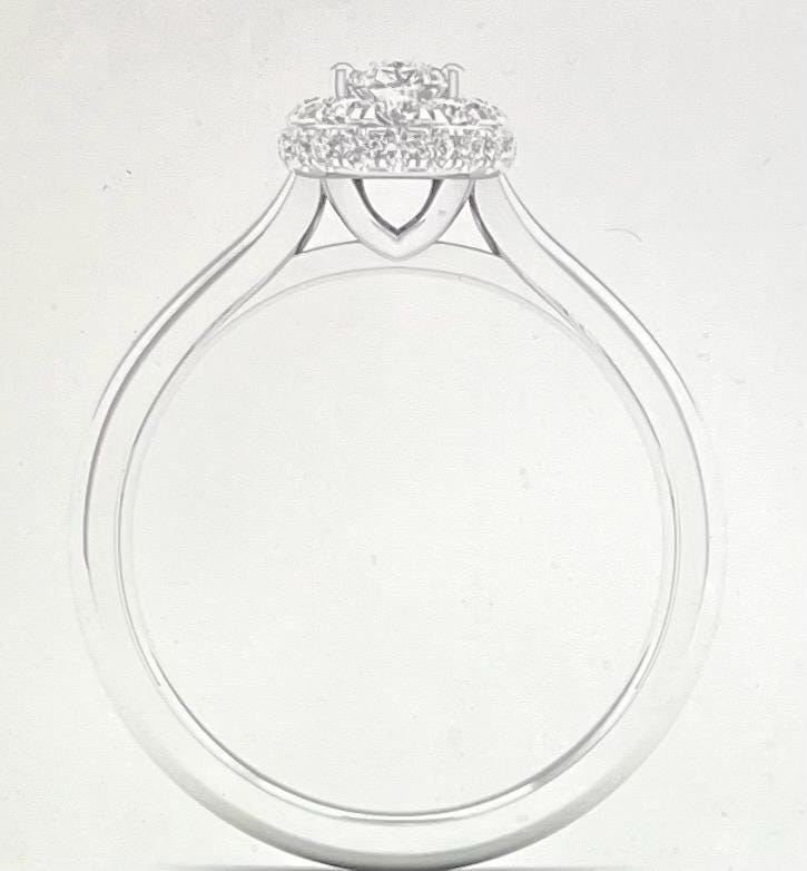 NEW Haute Couture GIS Certified Engagement Ring The Diamond Story Platinum Pear 0.50ct Diamond Ring Wedding Ring (Please See Description)