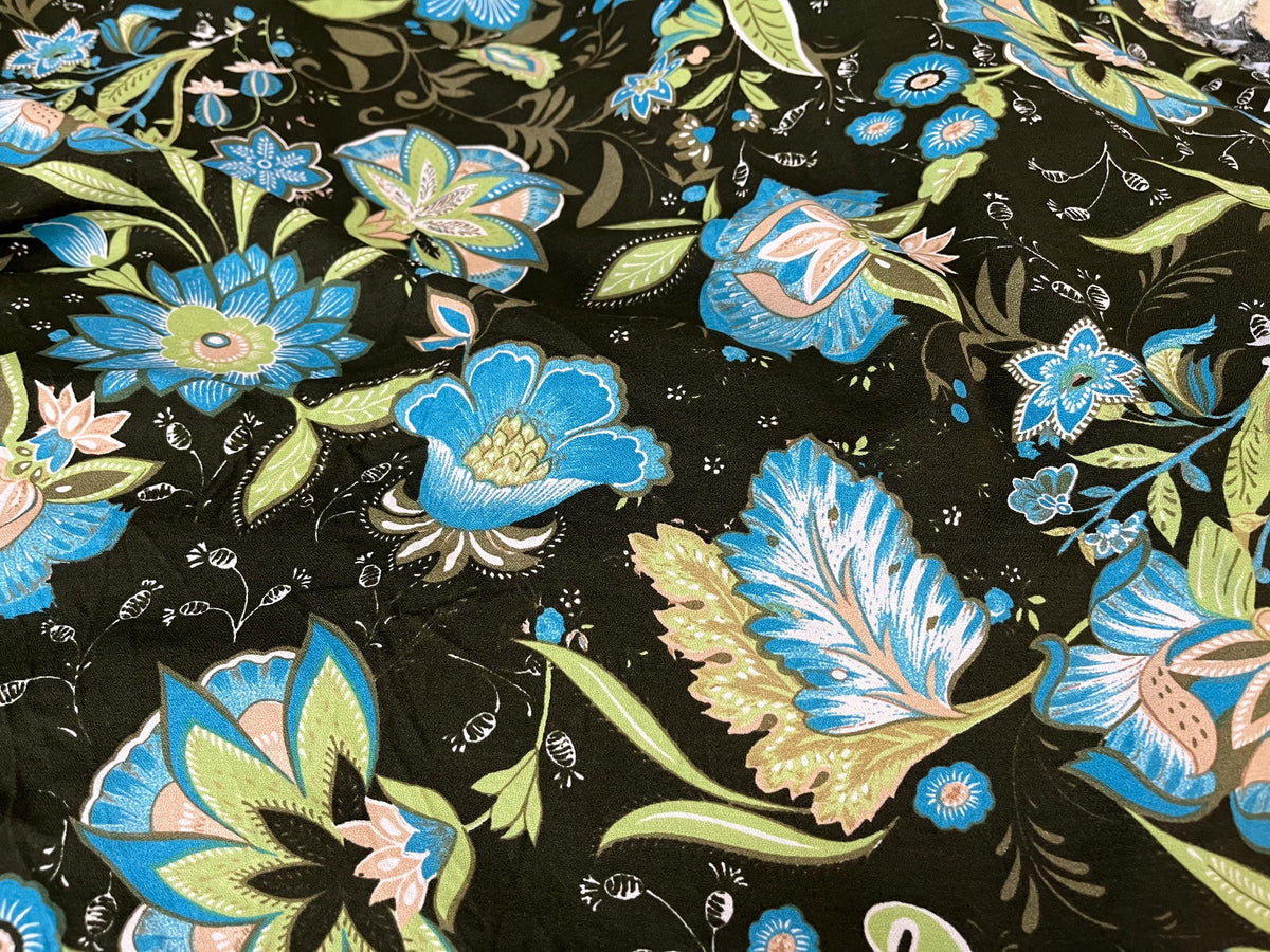 NEW High Class German 100% Viscose Floral Print Fabric
