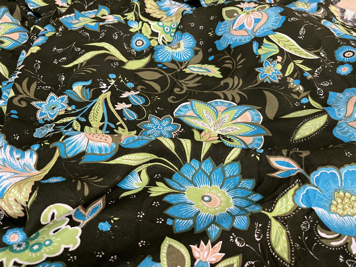 NEW High Class German 100% Viscose Floral Print Fabric