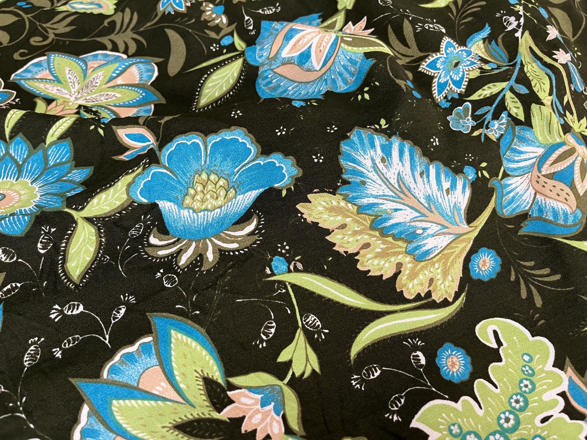 NEW High Class German 100% Viscose Floral Print Fabric