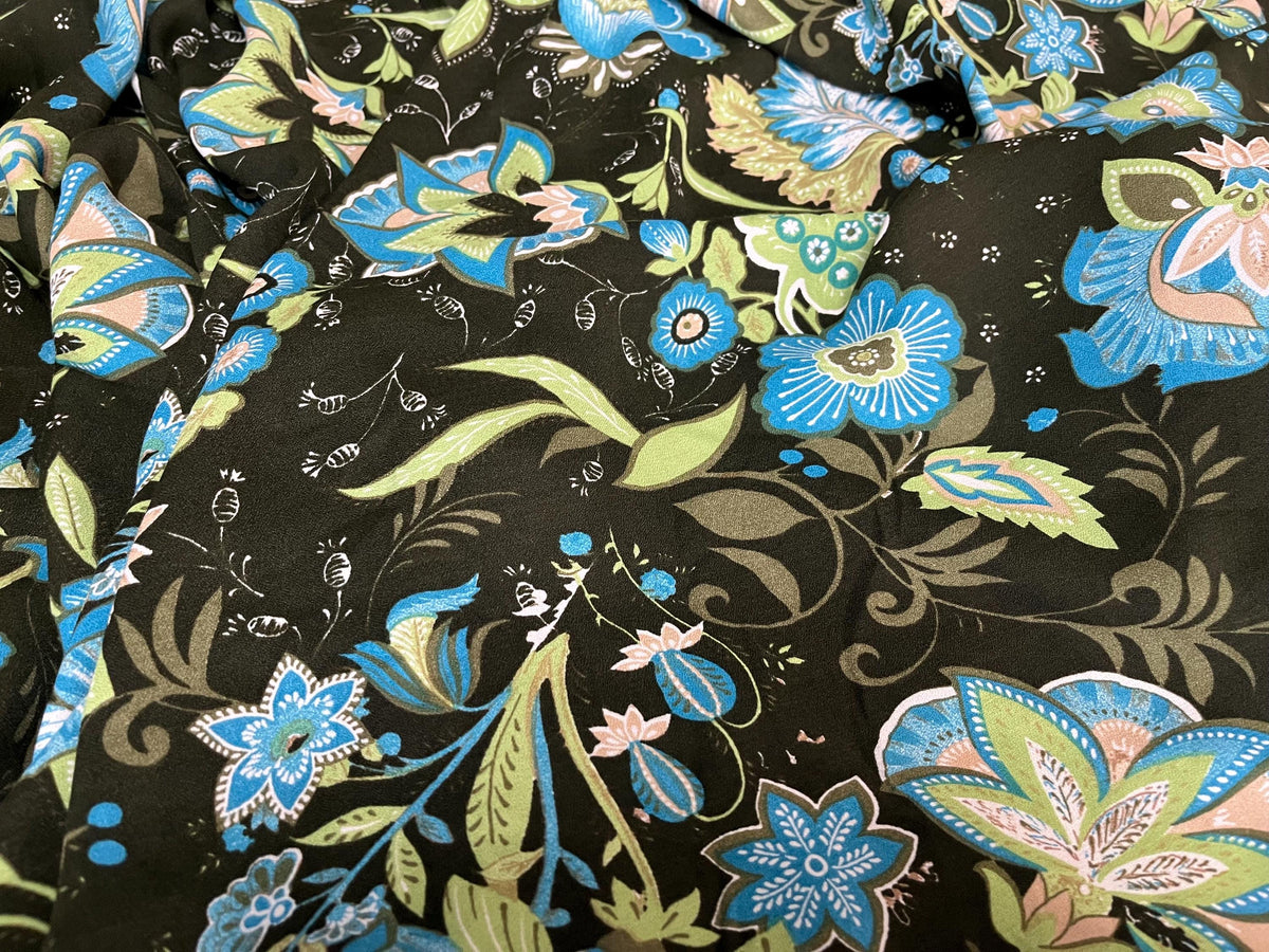 NEW High Class German 100% Viscose Floral Print Fabric