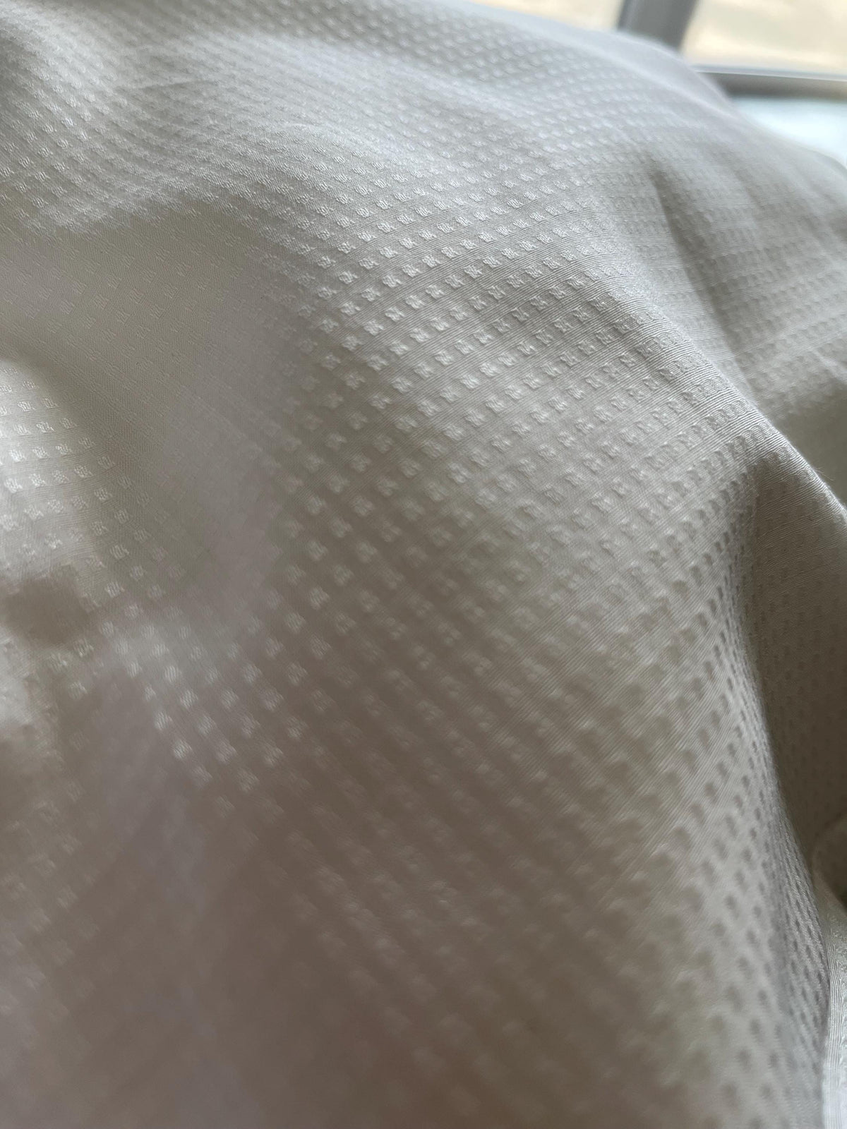 NEW High Class Spanish White Cotton Silk  Fabric Made In Spain (WHOLESALE PRICE)