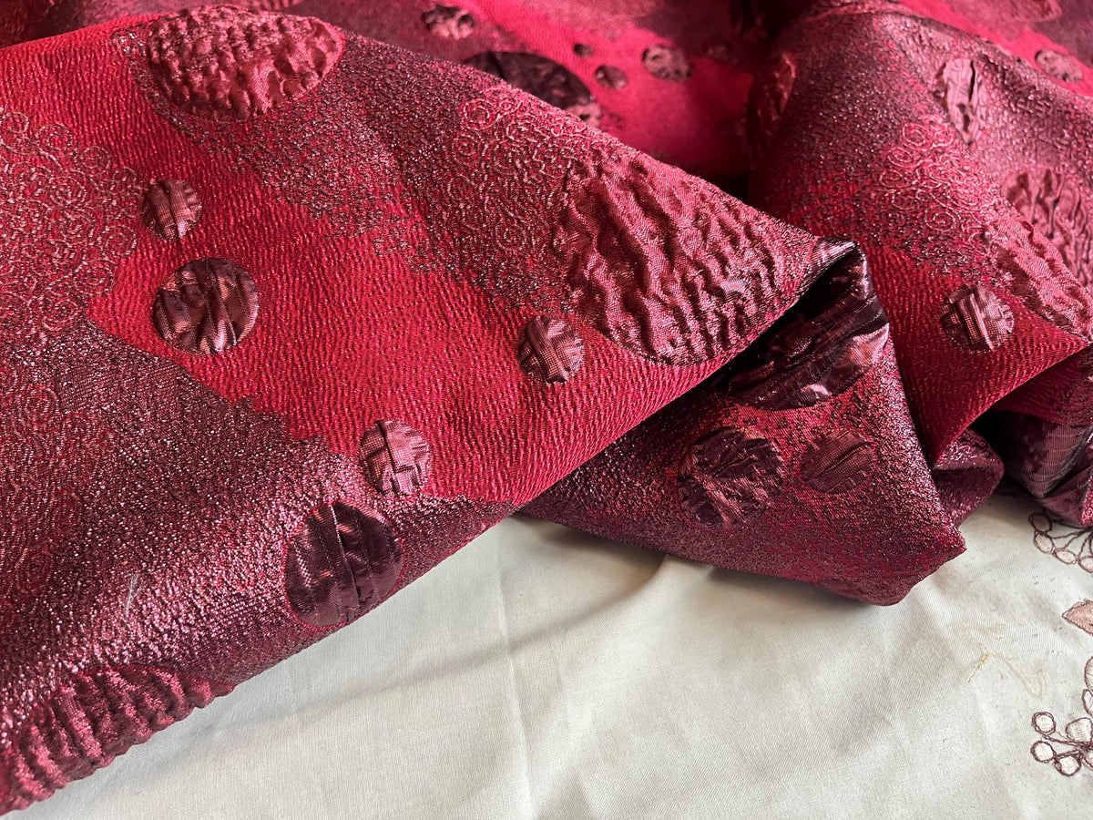 NEW High Class Metallic Brocade Cloque Fabric