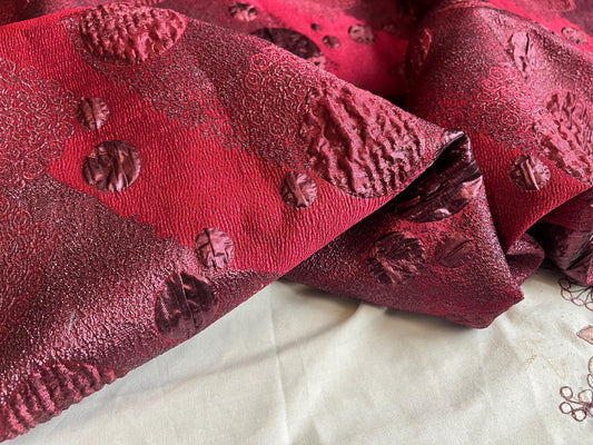 NEW High Class Metallic Brocade Cloque Fabric