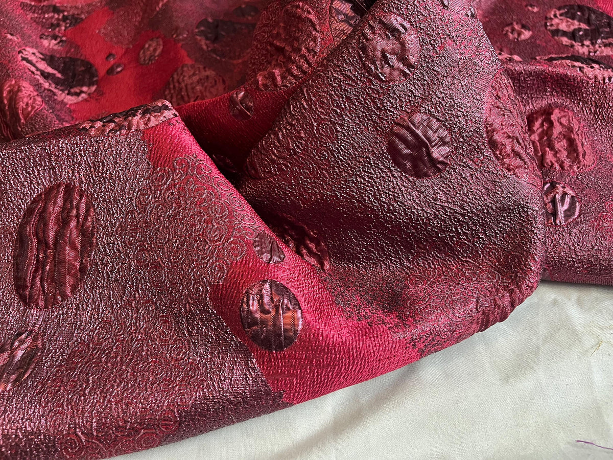 NEW High Class Metallic Brocade Cloque Fabric