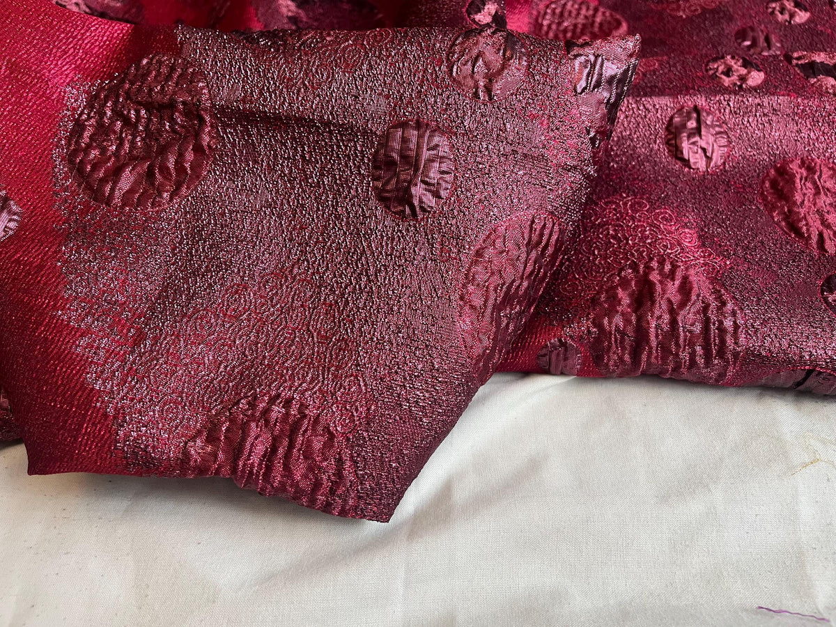 NEW High Class Metallic Brocade Cloque Fabric