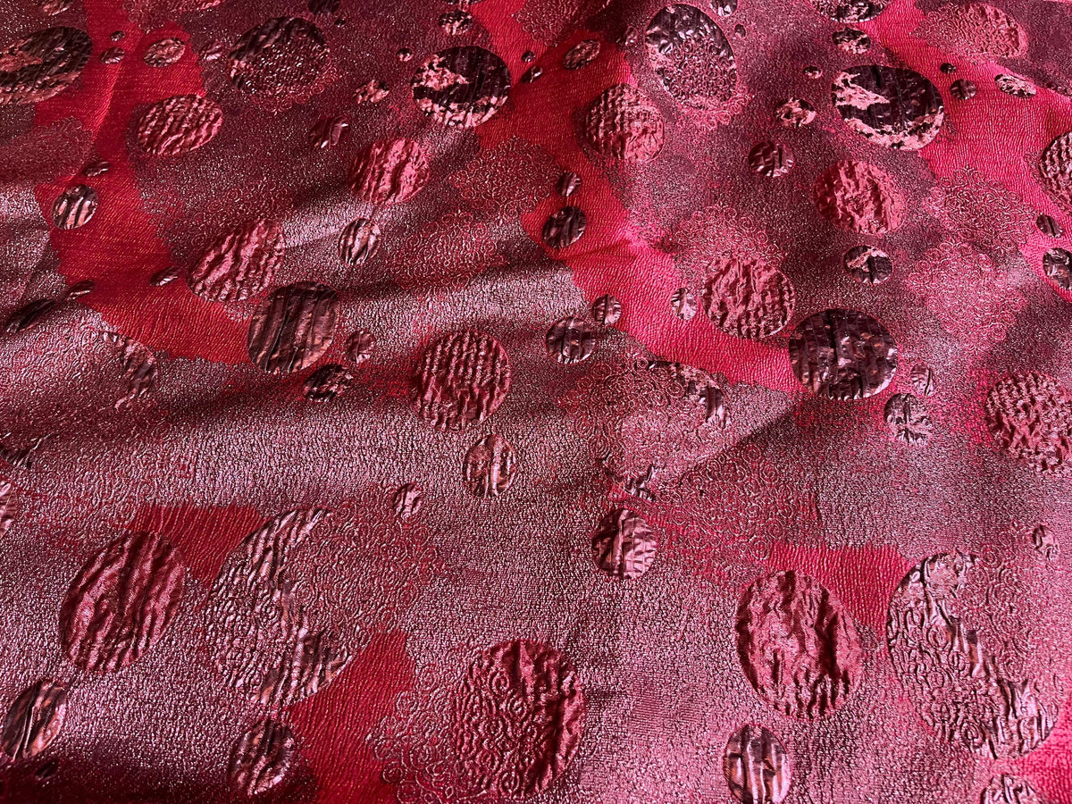 NEW High Class Metallic Brocade Cloque Fabric