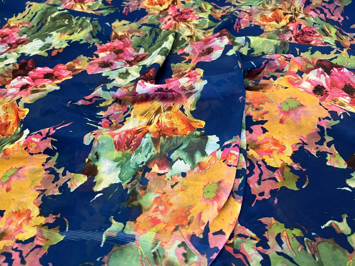 NEW High Class Chiffon Floral Print Fabric